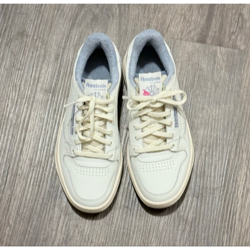 Reebok Phase Court Vintage Chalk Leather Women’s Size 6 Retro Sneakers Fleece - Picture 2 of 10